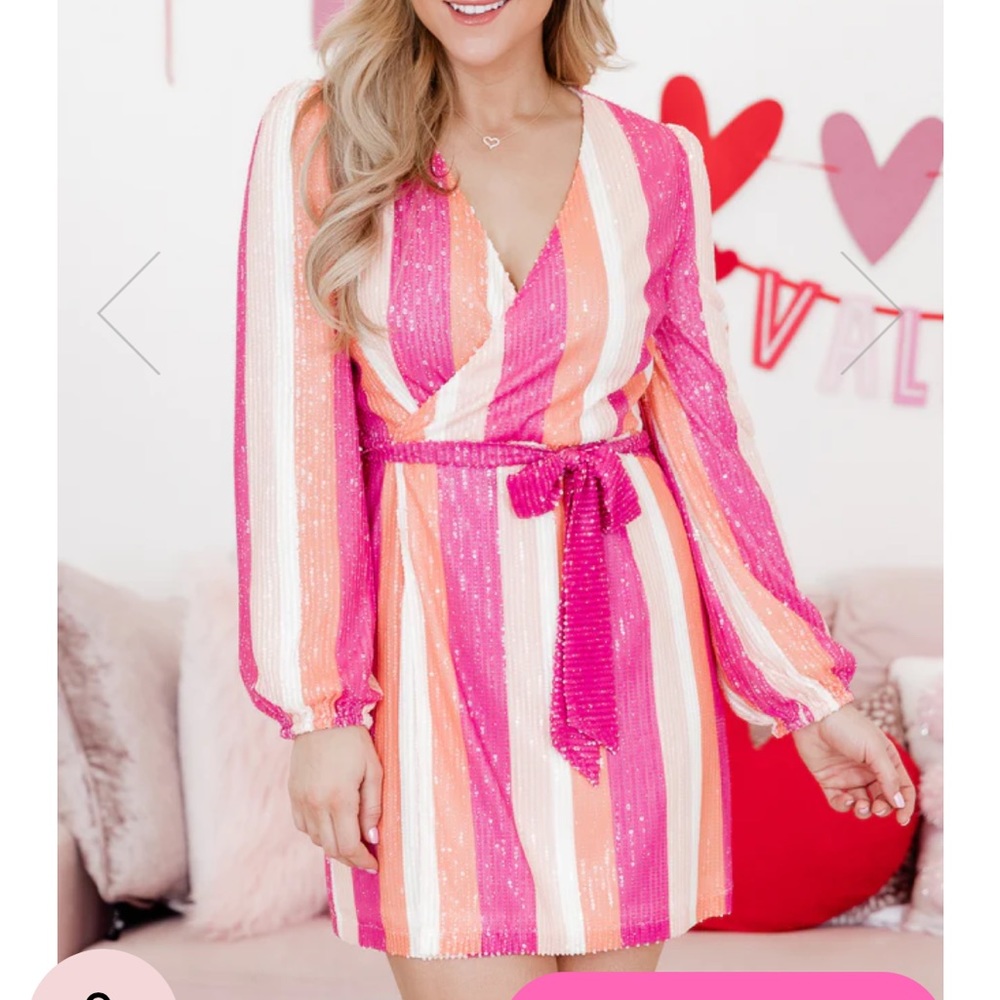 Pink Lilly belt dress